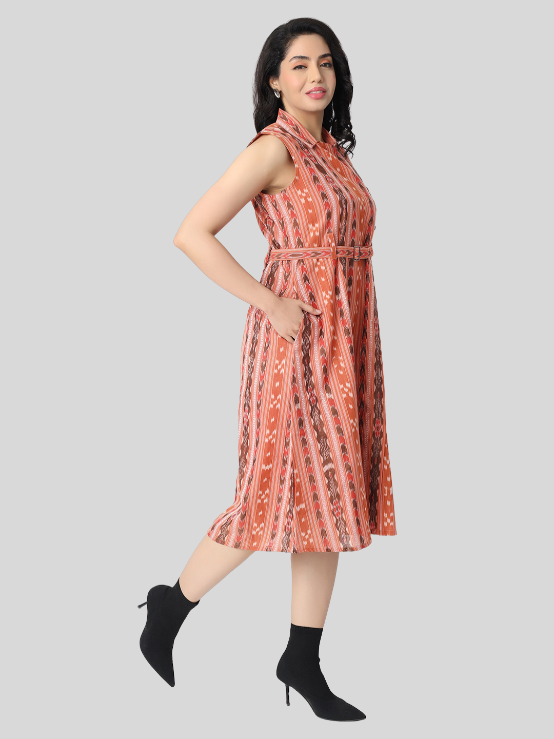 Cotton Dress in Handloom Sambalpuri Ikat Fabric
