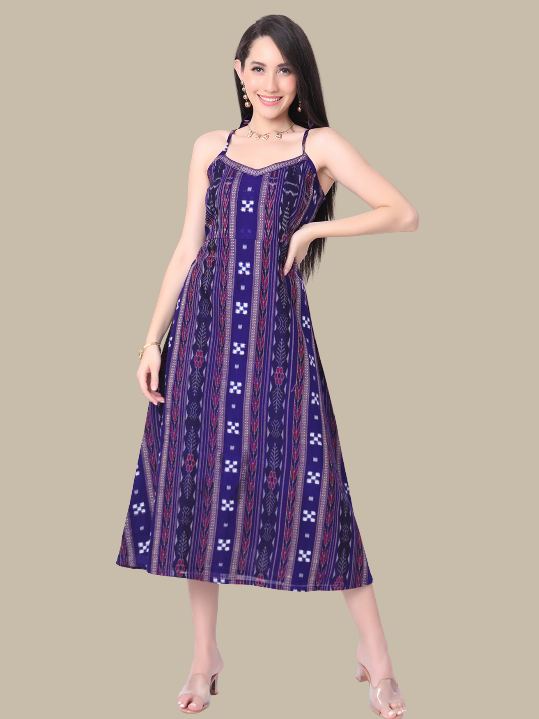 Exquisite Handloom Sambalpuri Ikat cotton dress