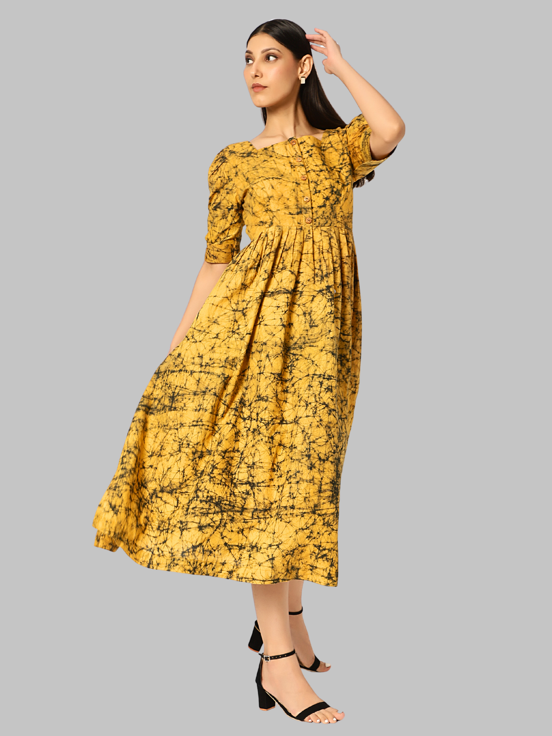Cotton dress from Handcrafted Batik Print Fabric