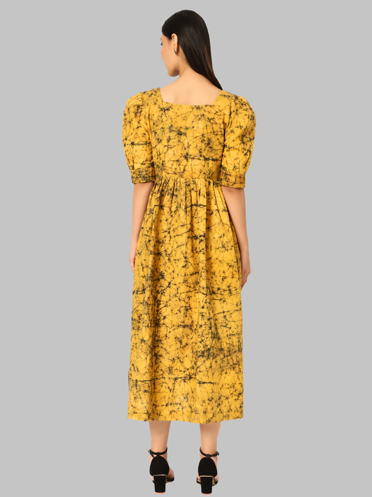 Cotton dress from Handcrafted Batik Print Fabric