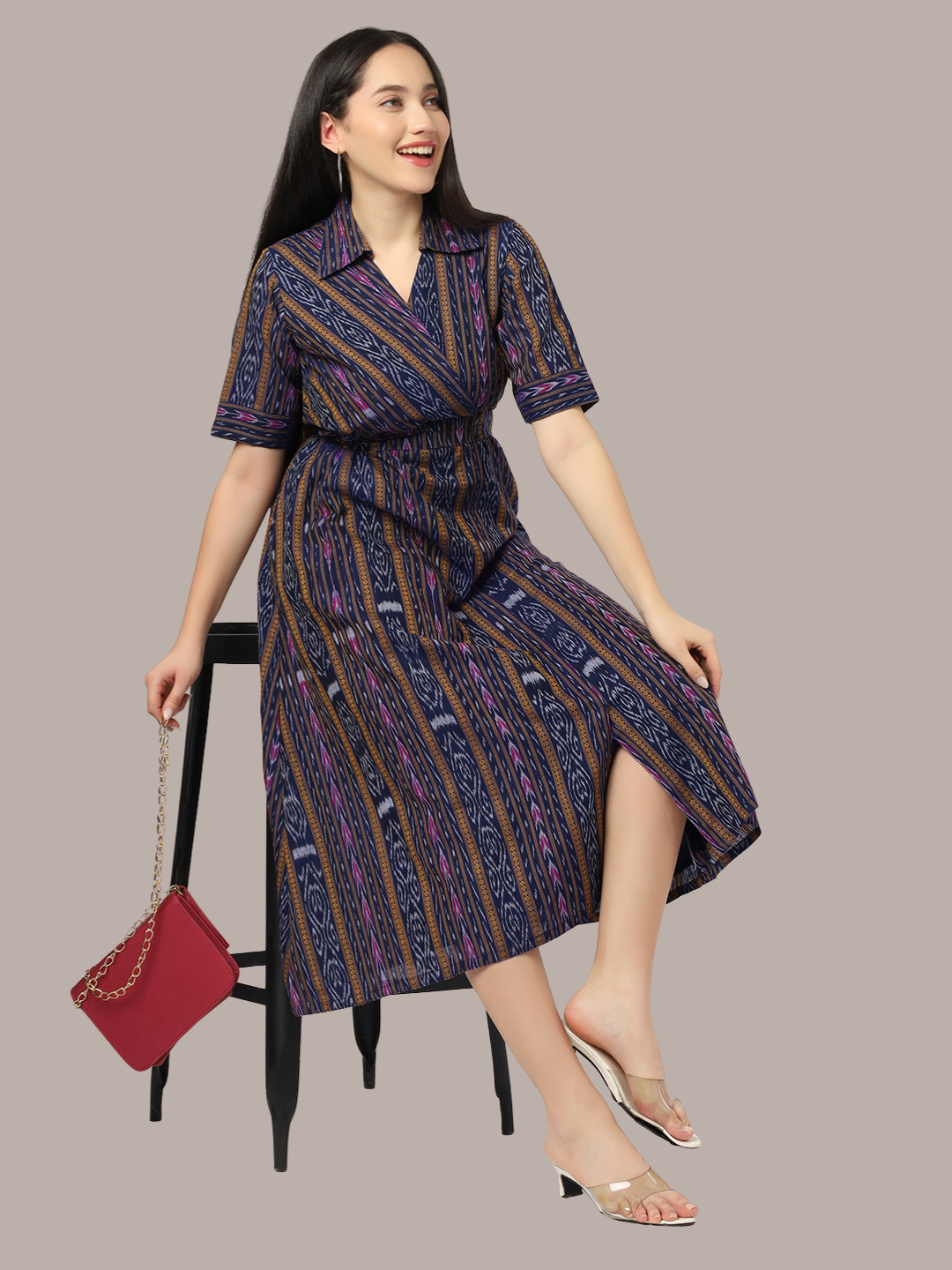 Exquisite Handloom Sambalpuri Ikat cotton dress