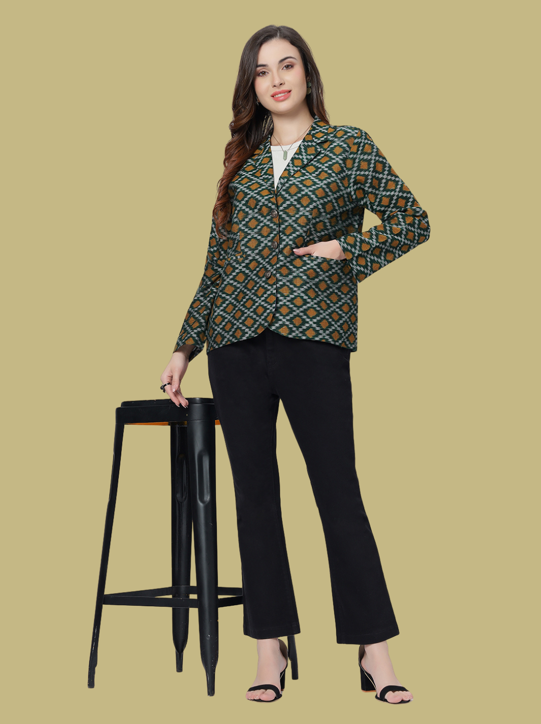 Iconic Handloom Sambalpuri Ikat Cotton Jacket