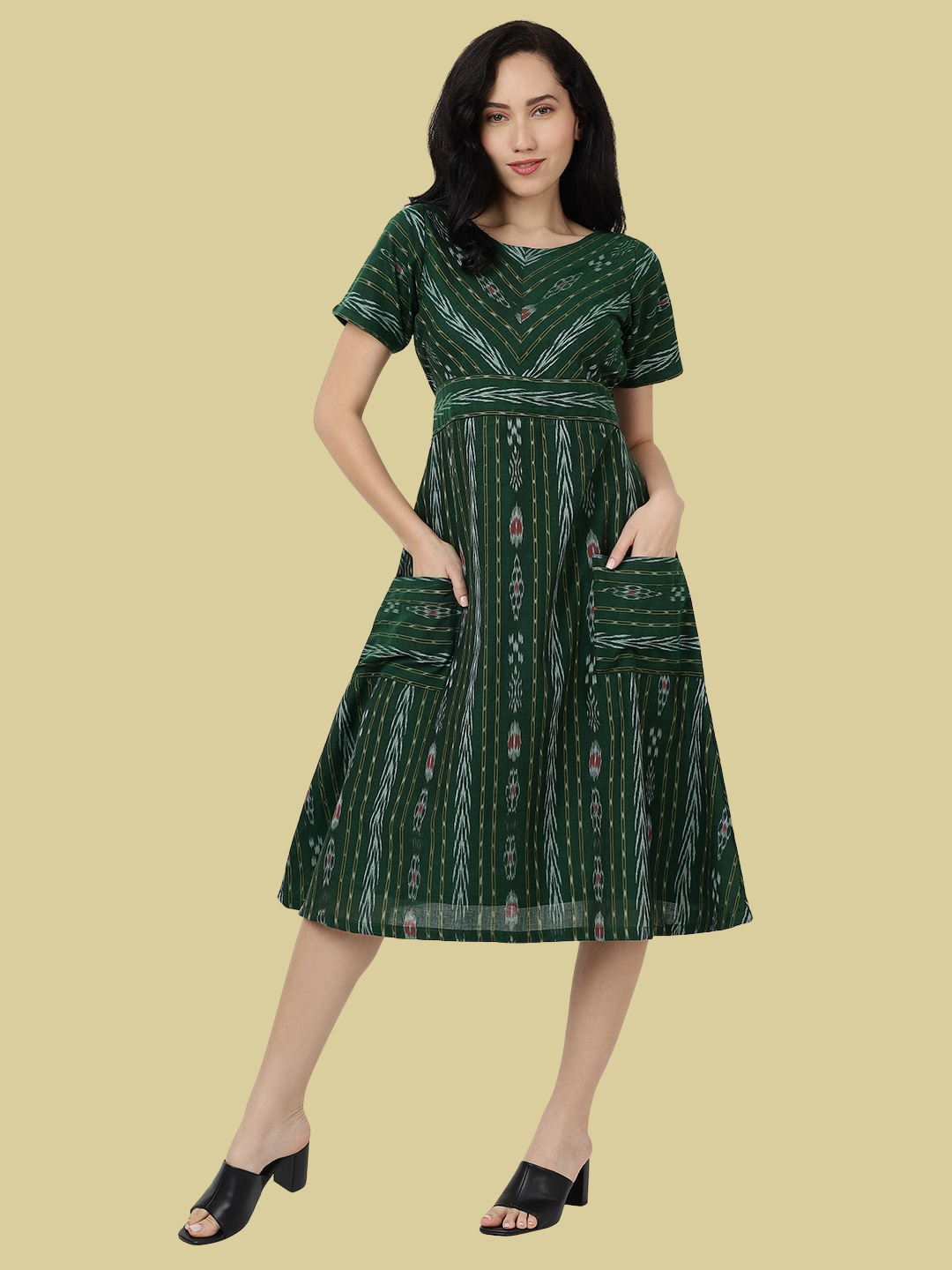 Cotton dress in Sambalpuri Ikat Fabric