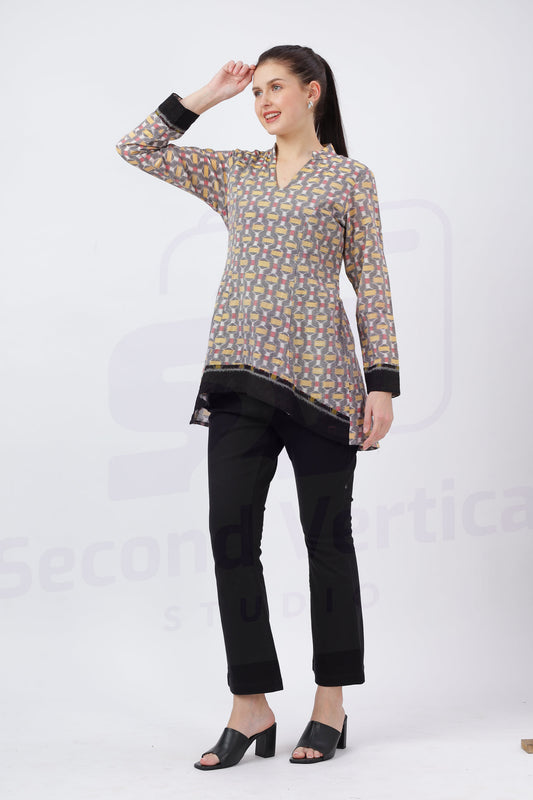 Handloom Sambalpuri Ikat Cotton Short Top