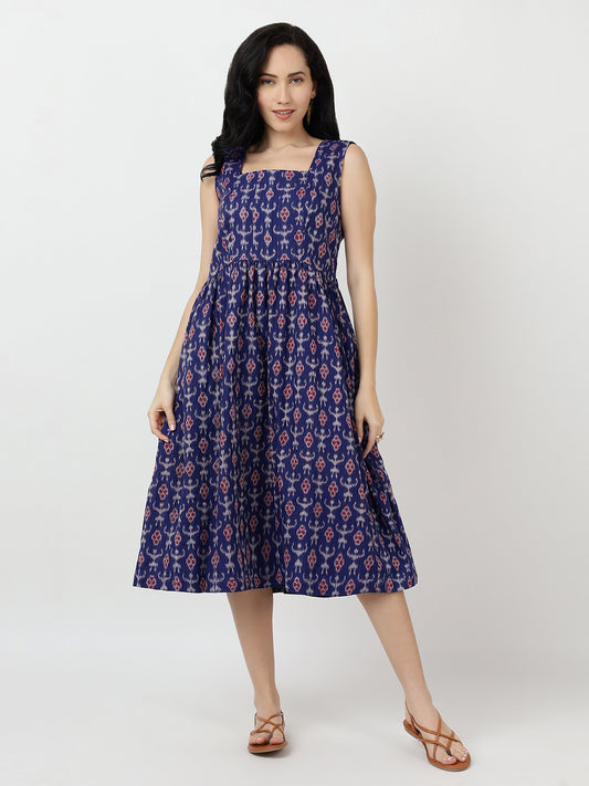 Cotton dress in Premium Handwoven Sambalpuri Ikat Fabric