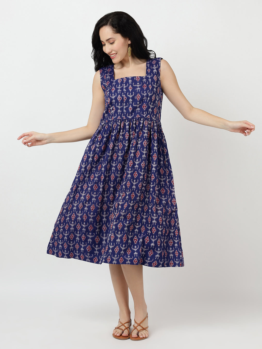 Cotton dress in Premium Handwoven Sambalpuri Ikat Fabric