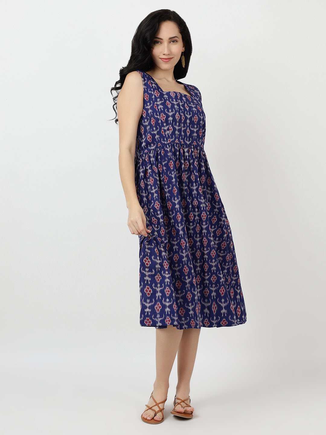 Cotton dress in Premium Handwoven Sambalpuri Ikat Fabric