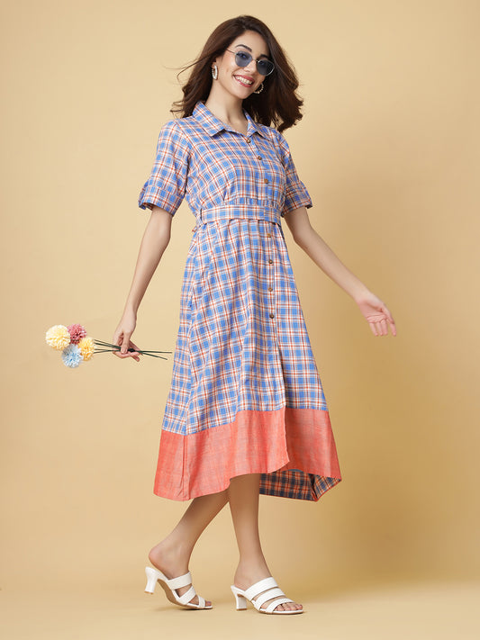 Handloom Cotton Dress in Khadi Cotton Fabric