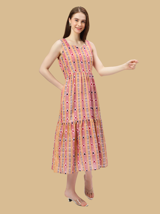 Exquisite Handloom Sambalpuri Ikat cotton dress