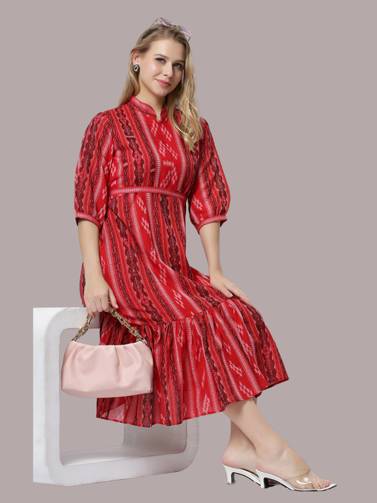 Exquisite Handloom Sambalpuri Ikat cotton dress