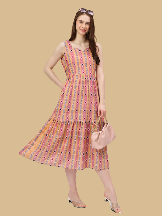 Exquisite Handloom Sambalpuri Ikat cotton dress