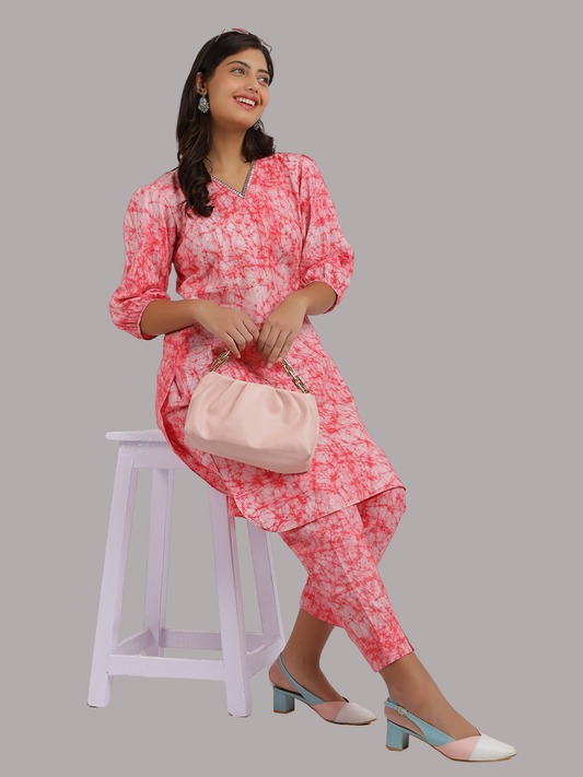 Pure Cotton Co-Ord Set from Hand Crafted Wax Batik Printed Fabric