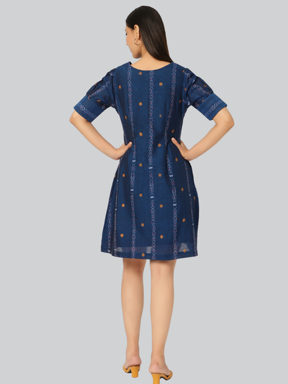 Exquisite Handloom Sambalpuri Ikat cotton dress1