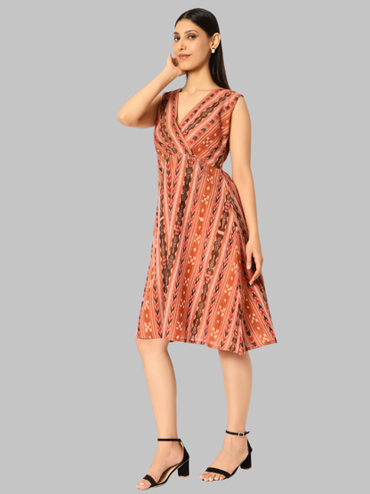 Exquisite Handloom Sambalpuri Ikat cotton dress