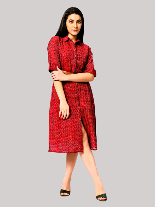 Exquisite Handloom Sambalpuri Ikat cotton dress