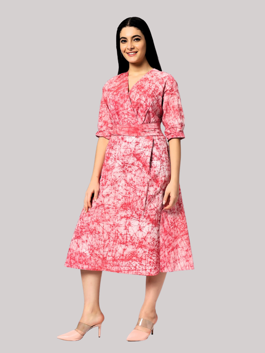 Cotton dress from Handcrafted Batik Print Fabric