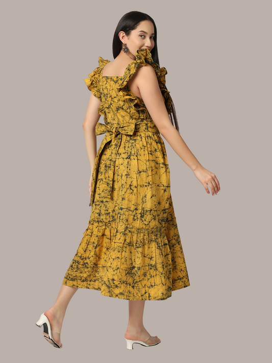 Cotton dress from Handcrafted Batik Print Fabric