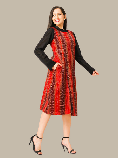 Exquisite Handloom Sambalpuri Ikat cotton dress