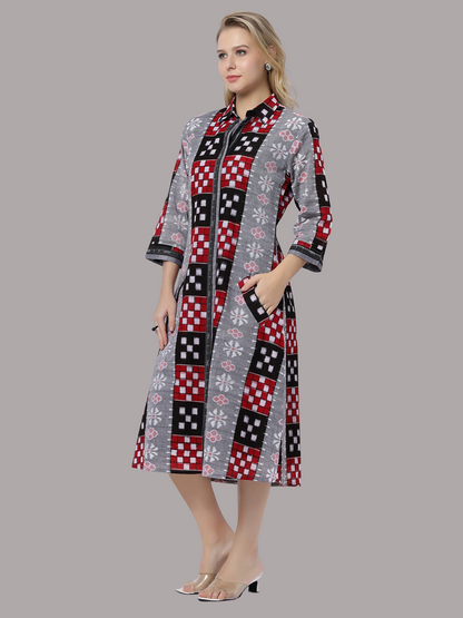 Exquisite Handloom Sambalpuri Ikat cotton dress