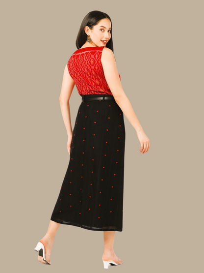 Cotton Two Piece Dress in Handloom Sambalpuri Ikat Fabric