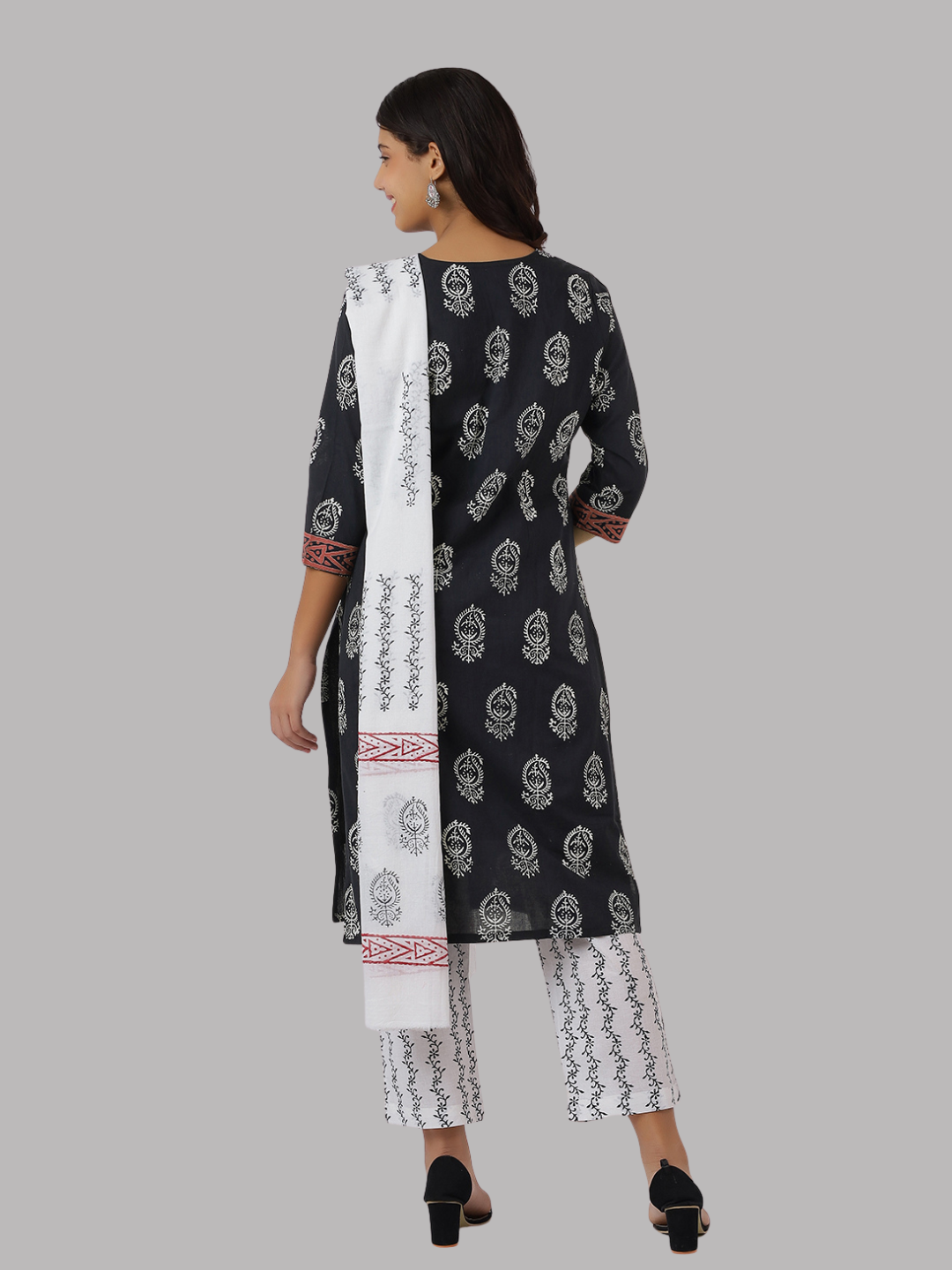 Handcrafted Cotton Kurti Set in Hand Block Printed  Fabric