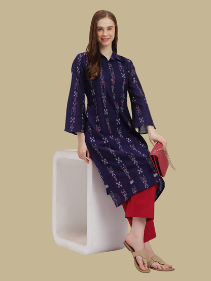 Handloom Sambalpuri Ikat Cotton Kurti and Pant Set