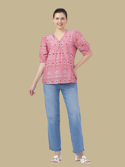 Handloom Sambalpuri Ikat Cotton Short Top