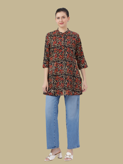 Short Top from Hand Block Printed cotton Fabric