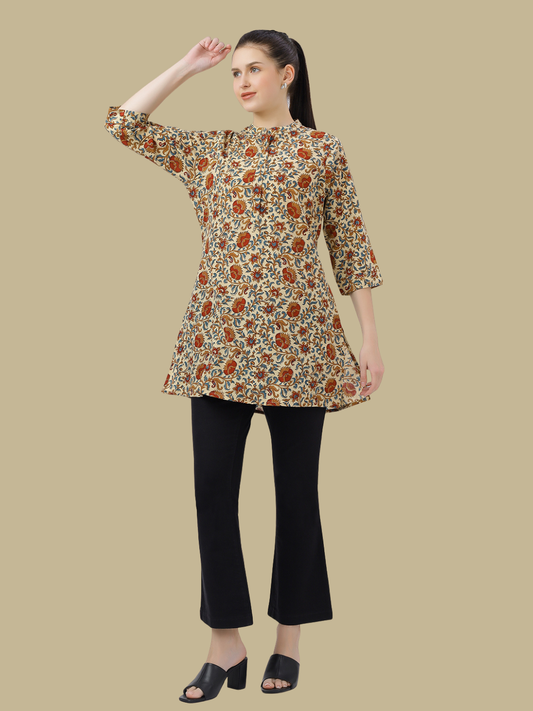 Short Top from Hand Block Printed cotton Fabric
