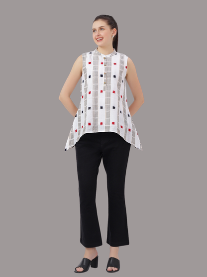 Handloom Sambalpuri Ikat Cotton Short Top