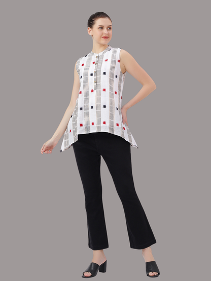 Handloom Sambalpuri Ikat Cotton Short Top