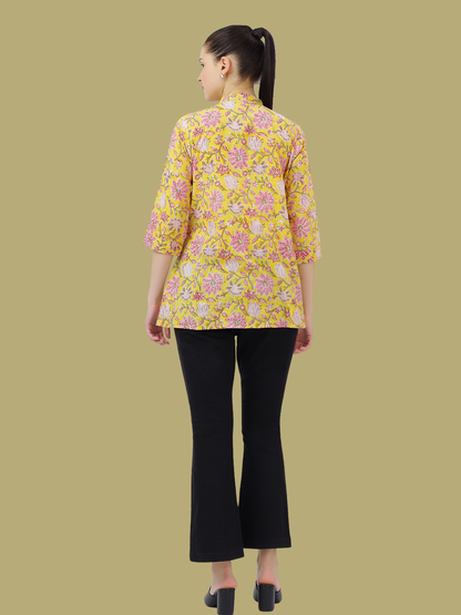 Short Top from Hand Block Printed cotton Fabric
