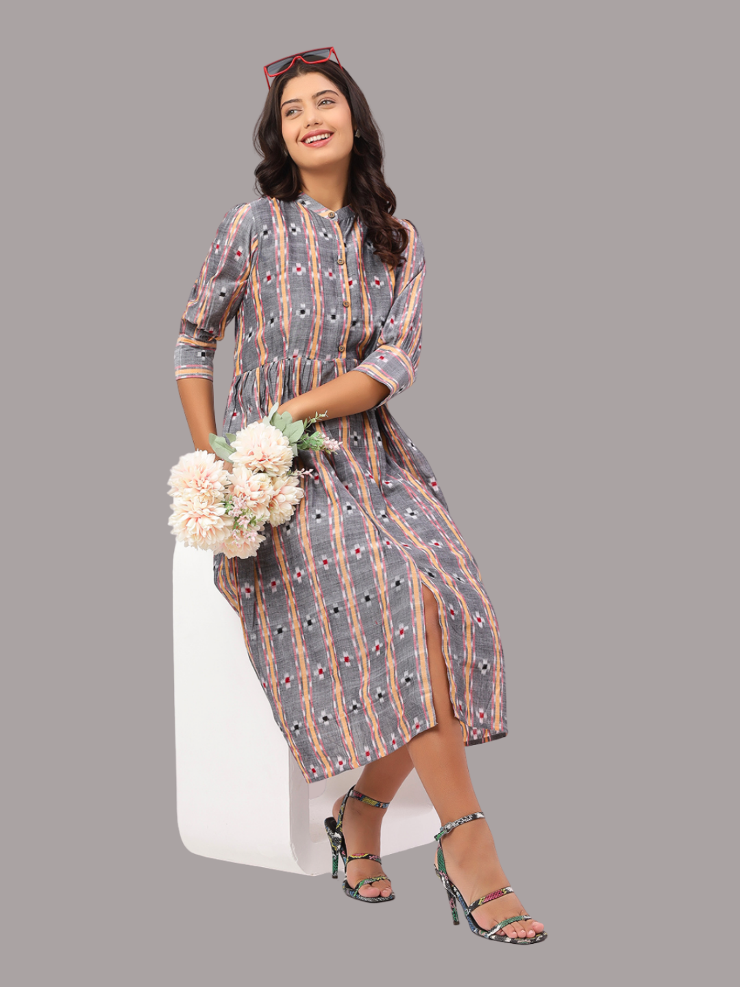 Exquisite Handloom Sambalpuri Ikat cotton dress