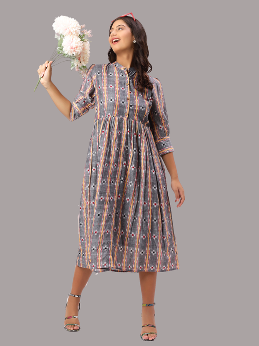 Exquisite Handloom Sambalpuri Ikat cotton dress