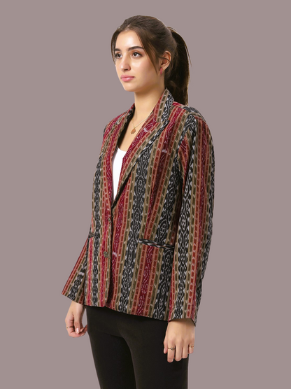 Iconic Handloom Sambalpuri Ikat Cotton Jacket