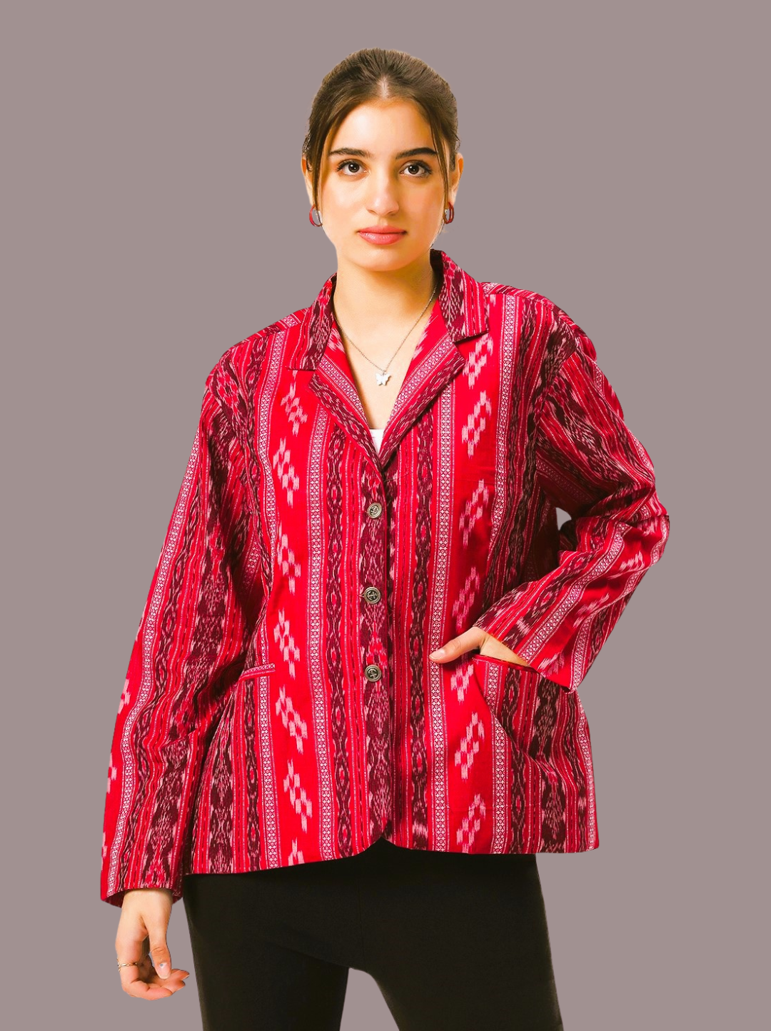 Iconic Handloom Sambalpuri Ikat Cotton Jacket