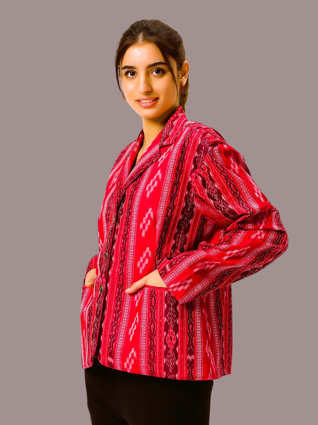Iconic Handloom Sambalpuri Ikat Cotton Jacket