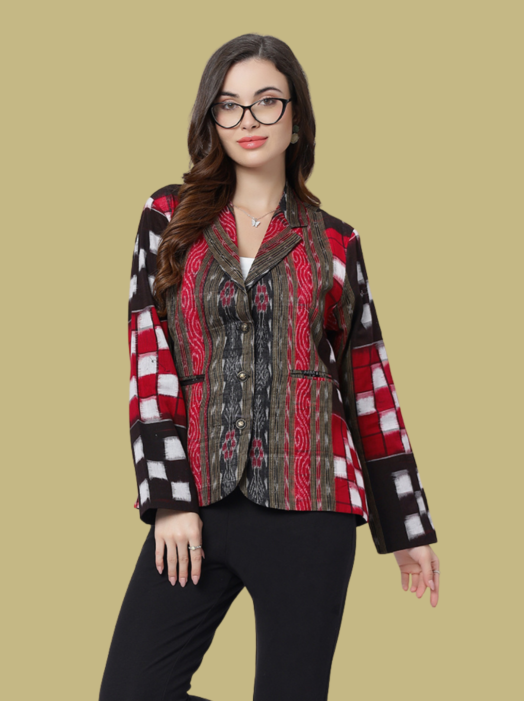 Iconic Handloom Sambalpuri Ikat Cotton Jacket