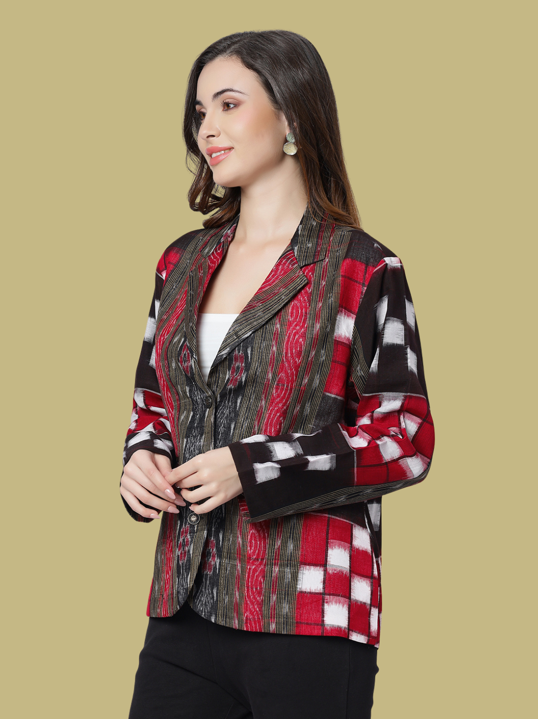 Iconic Handloom Sambalpuri Ikat Cotton Jacket