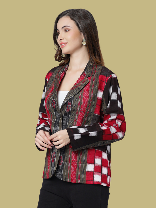 Iconic Handloom Sambalpuri Ikat Cotton Jacket