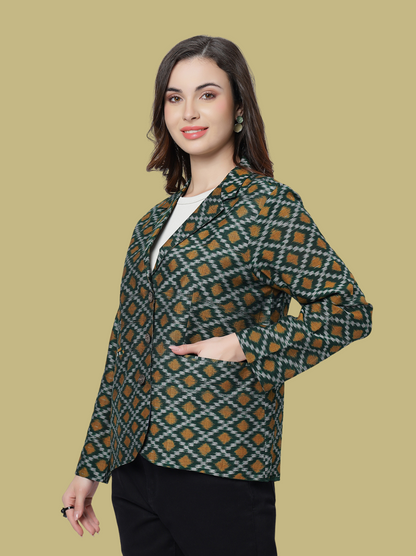 Iconic Handloom Sambalpuri Ikat Cotton Jacket