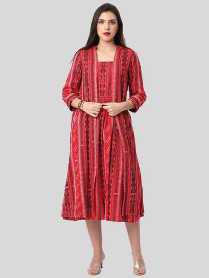 Handloom Sambalpuri Ikat Cotton Jacket Dress