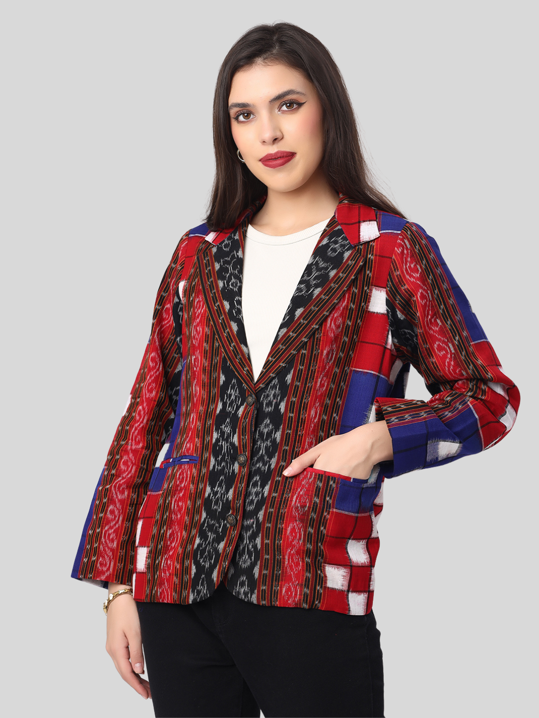 Iconic Handloom Sambalpuri Ikat Cotton Jacket