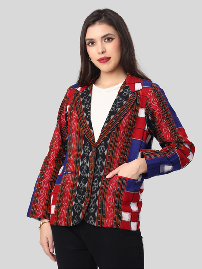 Iconic Handloom Sambalpuri Ikat Cotton Jacket
