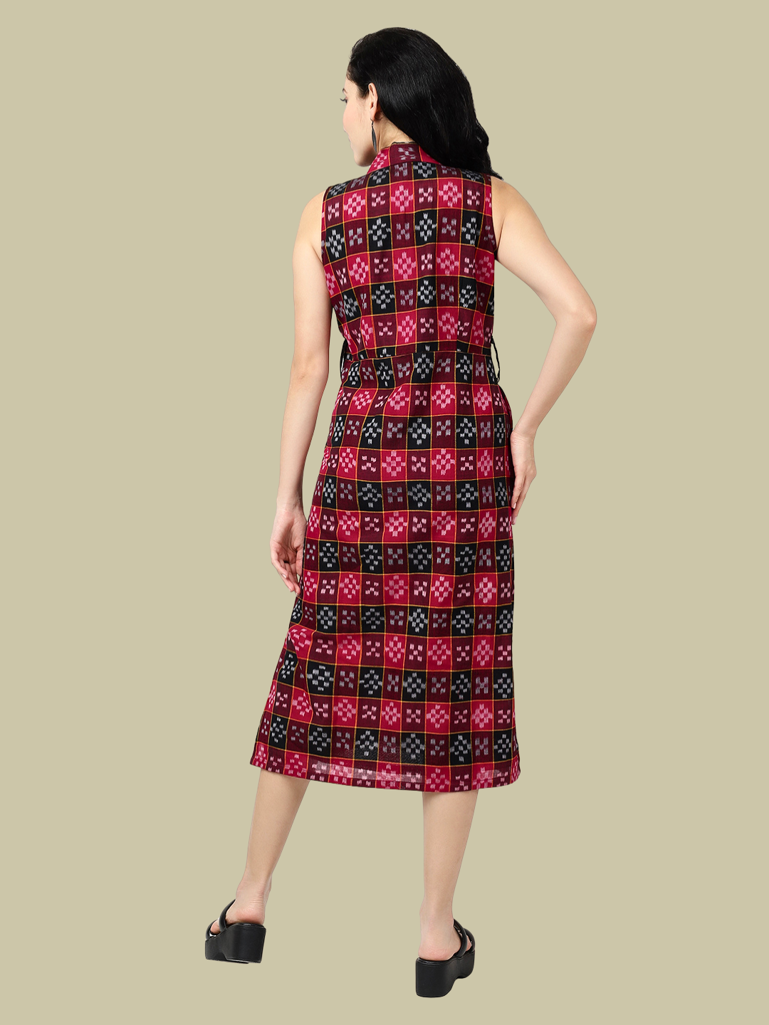 Cotton dress in Premium Handwoven Sambalpuri Ikat Fabric