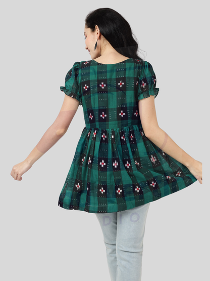 Handloom Sambalpuri Ikat Cotton Short Top