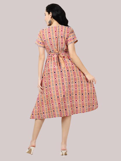 Cotton dress in Premium Handwoven Sambalpuri Ikat Fabric