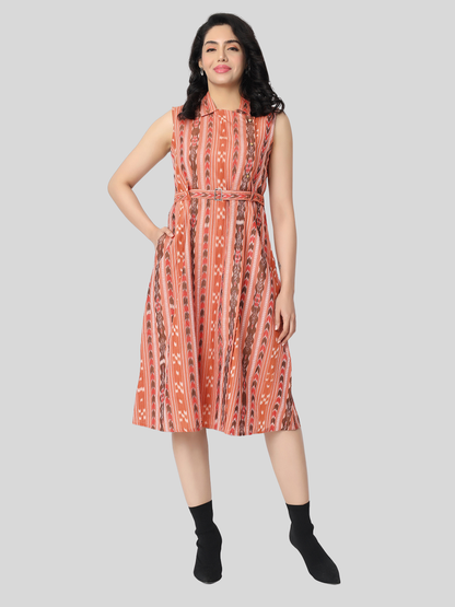 Cotton Dress in Handloom Sambalpuri Ikat Fabric