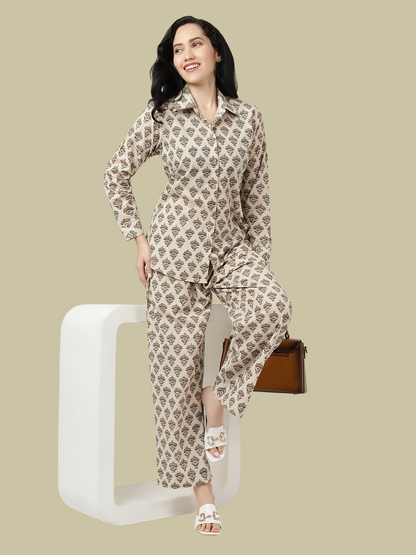 Co-Ord Set from Hand Block Printed pure Cotton Fabric