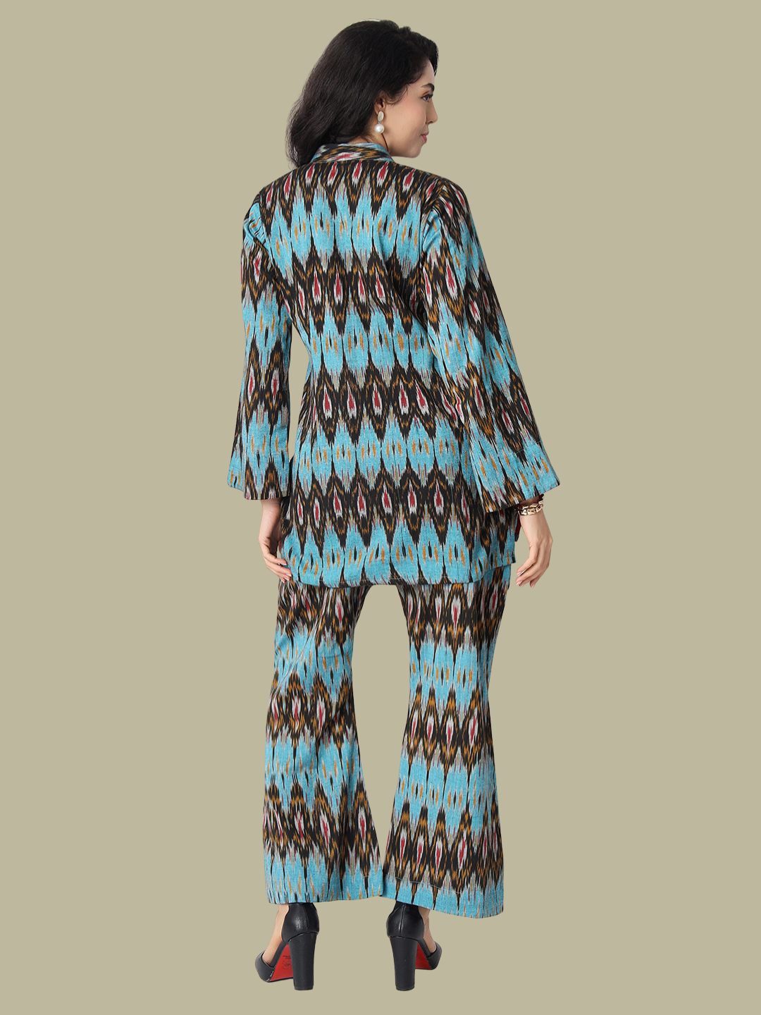Co-Ord Set from Handwoven pure Cotton Ikat Fabric